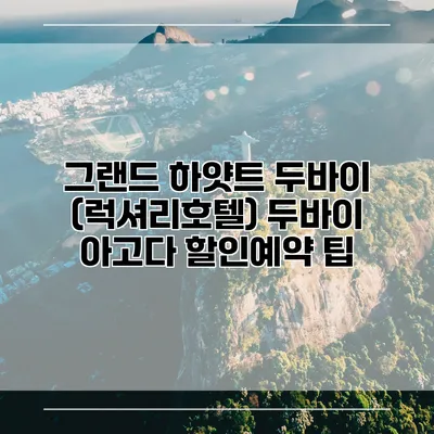 그랜드 하얏트 두바이 (럭셔리호텔) 두바이 아고다 할인예약 팁