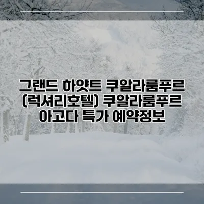 그랜드 하얏트 쿠알라룸푸르 (럭셔리호텔) 쿠알라룸푸르 아고다 특가 예약정보