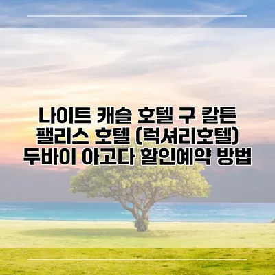 나이트 캐슬 호텔 구 칼튼 팰리스 호텔 (럭셔리호텔) 두바이 아고다 할인예약 방법
