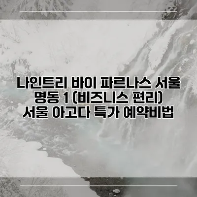 나인트리 바이 파르나스 서울 명동 1 (비즈니스 편리) 서울 아고다 특가 예약비법