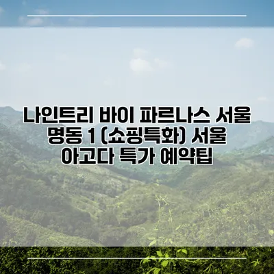 나인트리 바이 파르나스 서울 명동 1 (쇼핑특화) 서울 아고다 특가 예약팁