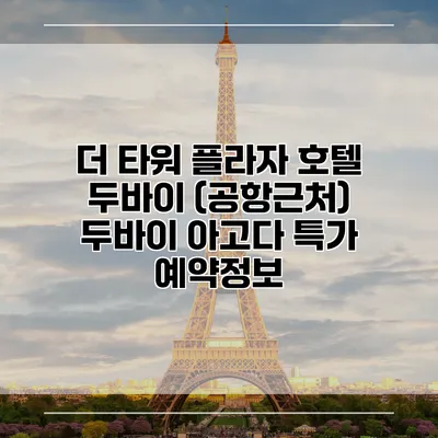 더 타워 플라자 호텔 두바이 (공항근처) 두바이 아고다 특가 예약정보