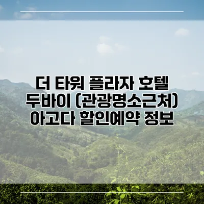 더 타워 플라자 호텔 두바이 (관광명소근처) 아고다 할인예약 정보