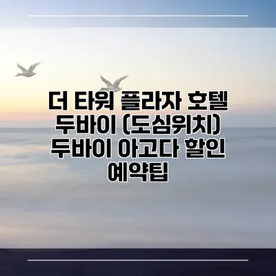 더 타워 플라자 호텔 두바이 (도심위치) 두바이 아고다 할인 예약팁