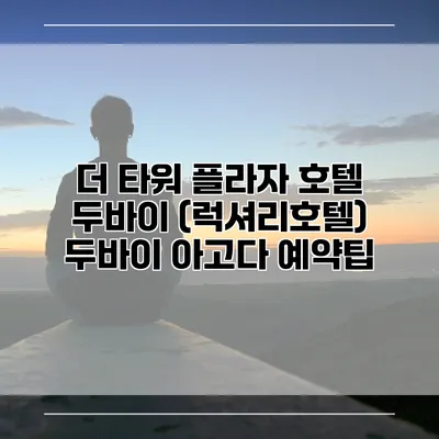 더 타워 플라자 호텔 두바이 (럭셔리호텔) 두바이 아고다 예약팁