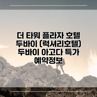 더 타워 플라자 호텔 두바이 (럭셔리호텔) 두바이 아고다 특가 예약정보