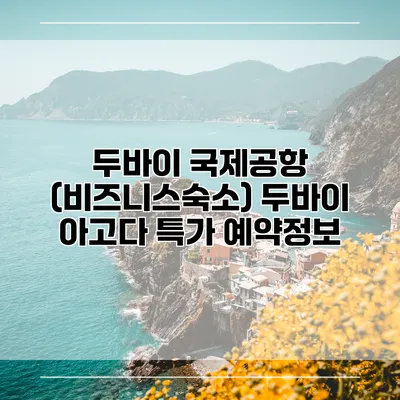 두바이 국제공항 (비즈니스숙소) 두바이 아고다 특가 예약정보