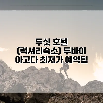 두싯 호텔 (럭셔리숙소) 두바이 아고다 최저가 예약팁