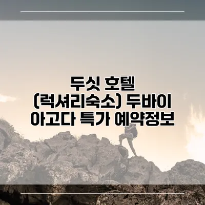 두싯 호텔 (럭셔리숙소) 두바이 아고다 특가 예약정보