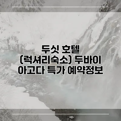 두싯 호텔 (럭셔리숙소) 두바이 아고다 특가 예약정보