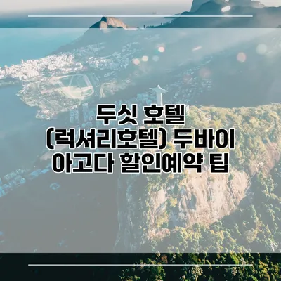 두싯 호텔 (럭셔리호텔) 두바이 아고다 할인예약 팁