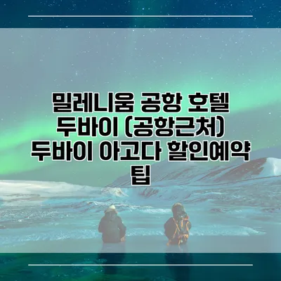 밀레니움 공항 호텔 두바이 (공항근처) 두바이 아고다 할인예약 팁