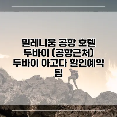 밀레니움 공항 호텔 두바이 (공항근처) 두바이 아고다 할인예약 팁