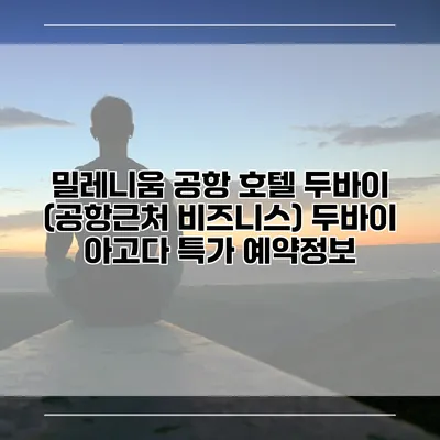 밀레니움 공항 호텔 두바이 (공항근처 비즈니스) 두바이 아고다 특가 예약정보