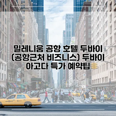 밀레니움 공항 호텔 두바이 (공항근처 비즈니스) 두바이 아고다 특가 예약팁