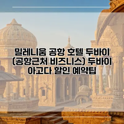 밀레니움 공항 호텔 두바이 (공항근처 비즈니스) 두바이 아고다 할인 예약팁