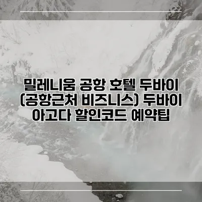 밀레니움 공항 호텔 두바이 (공항근처 비즈니스) 두바이 아고다 할인코드 예약팁