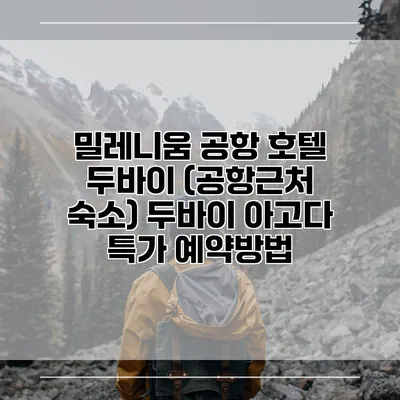 밀레니움 공항 호텔 두바이 (공항근처 숙소) 두바이 아고다 특가 예약방법