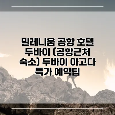 밀레니움 공항 호텔 두바이 (공항근처 숙소) 두바이 아고다 특가 예약팁