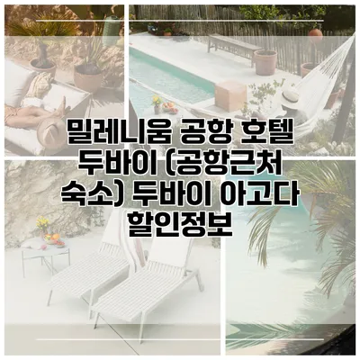 밀레니움 공항 호텔 두바이 (공항근처 숙소) 두바이 아고다 할인정보