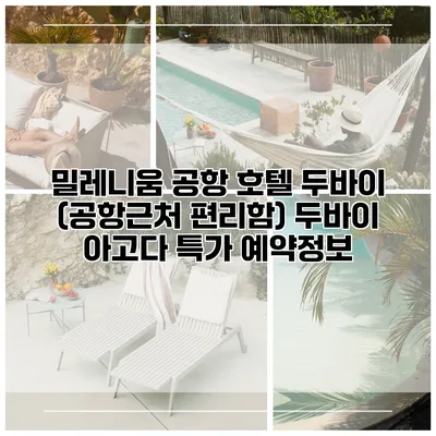 밀레니움 공항 호텔 두바이 (공항근처 편리함) 두바이 아고다 특가 예약정보