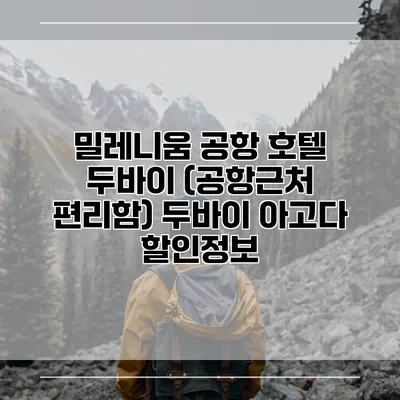 밀레니움 공항 호텔 두바이 (공항근처 편리함) 두바이 아고다 할인정보