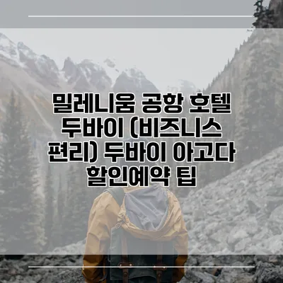 밀레니움 공항 호텔 두바이 (비즈니스 편리) 두바이 아고다 할인예약 팁