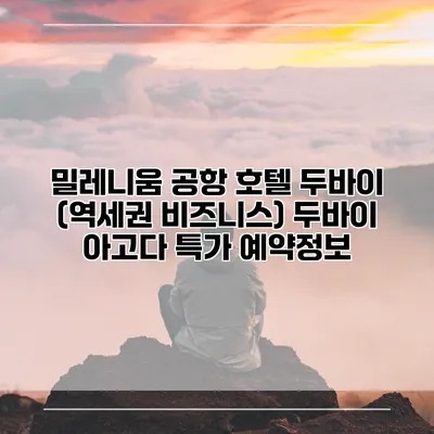 밀레니움 공항 호텔 두바이 (역세권 비즈니스) 두바이 아고다 특가 예약정보