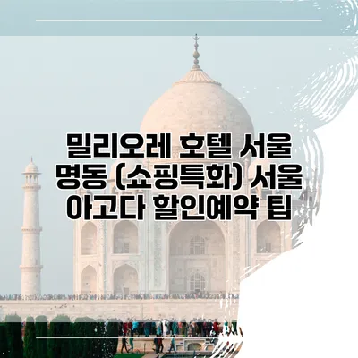 밀리오레 호텔 서울 명동 (쇼핑특화) 서울 아고다 할인예약 팁