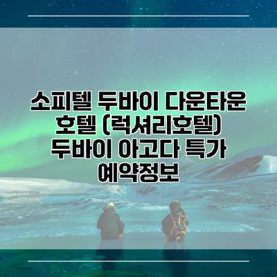 소피텔 두바이 다운타운 호텔 (럭셔리호텔) 두바이 아고다 특가 예약정보