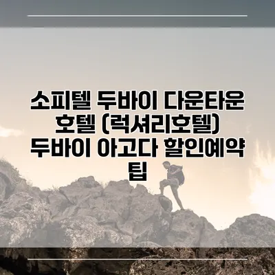 소피텔 두바이 다운타운 호텔 (럭셔리호텔) 두바이 아고다 할인예약 팁