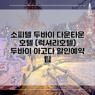 소피텔 두바이 다운타운 호텔 (럭셔리호텔) 두바이 아고다 할인예약 팁