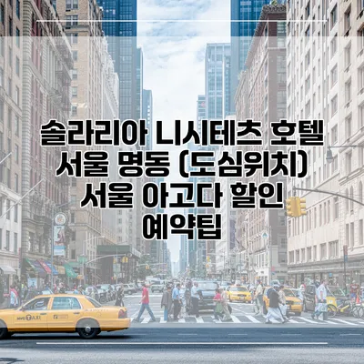 솔라리아 니시테츠 호텔 서울 명동 (도심위치) 서울 아고다 할인 예약팁