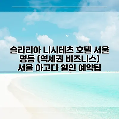 솔라리아 니시테츠 호텔 서울 명동 (역세권 비즈니스) 서울 아고다 할인 예약팁