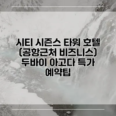 시티 시즌스 타워 호텔 (공항근처 비즈니스) 두바이 아고다 특가 예약팁