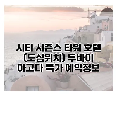 시티 시즌스 타워 호텔 (도심위치) 두바이 아고다 특가 예약정보