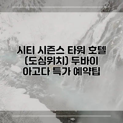 시티 시즌스 타워 호텔 (도심위치) 두바이 아고다 특가 예약팁