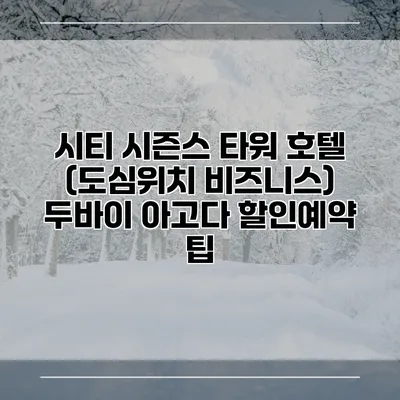 시티 시즌스 타워 호텔 (도심위치 비즈니스) 두바이 아고다 할인예약 팁