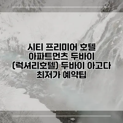 시티 프리미어 호텔 아파트먼츠 두바이 (럭셔리호텔) 두바이 아고다 최저가 예약팁