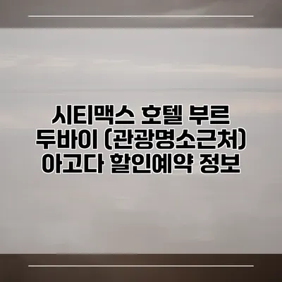 시티맥스 호텔 부르 두바이 (관광명소근처) 아고다 할인예약 정보