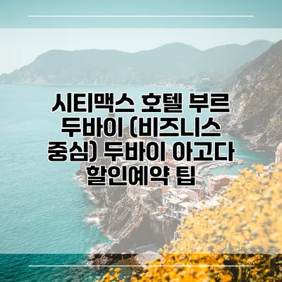 시티맥스 호텔 부르 두바이 (비즈니스 중심) 두바이 아고다 할인예약 팁