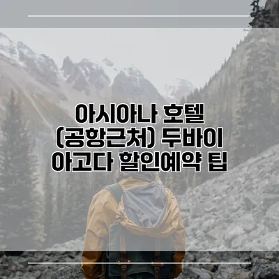 아시아나 호텔 (공항근처) 두바이 아고다 할인예약 팁