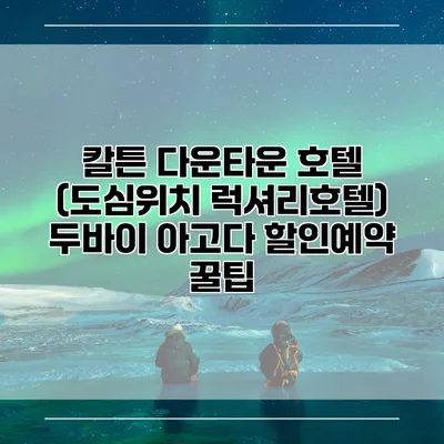 칼튼 다운타운 호텔 (도심위치 럭셔리호텔) 두바이 아고다 할인예약 꿀팁