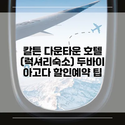 칼튼 다운타운 호텔 (럭셔리숙소) 두바이 아고다 할인예약 팁