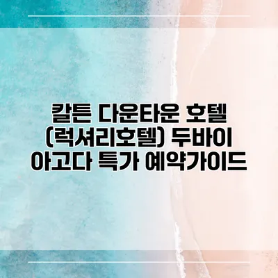 칼튼 다운타운 호텔 (럭셔리호텔) 두바이 아고다 특가 예약가이드