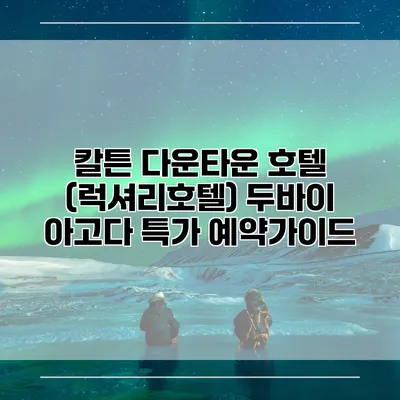 칼튼 다운타운 호텔 (럭셔리호텔) 두바이 아고다 특가 예약가이드
