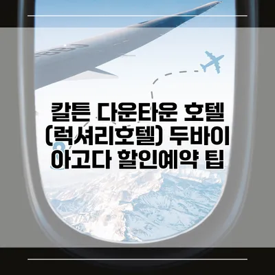 칼튼 다운타운 호텔 (럭셔리호텔) 두바이 아고다 할인예약 팁