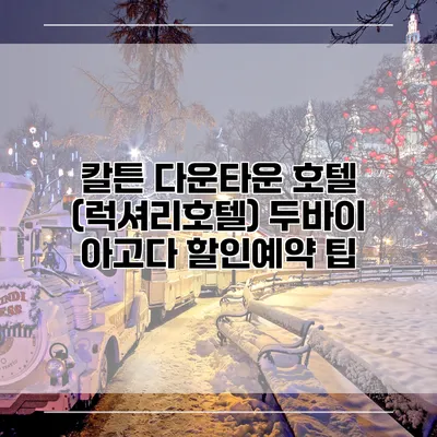 칼튼 다운타운 호텔 (럭셔리호텔) 두바이 아고다 할인예약 팁