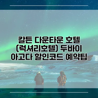 칼튼 다운타운 호텔 (럭셔리호텔) 두바이 아고다 할인코드 예약팁