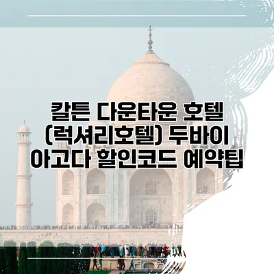 칼튼 다운타운 호텔 (럭셔리호텔) 두바이 아고다 할인코드 예약팁